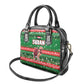 Sudan Christmas Shoulder Handbag Green Red Xmas Camel Snowflake and Coat of Arms - African Pride
