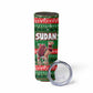 Sudan Christmas Skinny Tumbler Green Red Xmas Camel Snowflake and Coat of Arms - African Pride