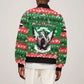Sudan Christmas Sleeve Zip Bomber Jacket Green Red Xmas Camel Snowflake and Coat of Arms - African Pride