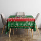 Sudan Christmas Tablecloth Green Red Xmas Camel Snowflake and Coat of Arms - African Pride