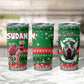 Sudan Christmas Tumbler Cup Green Red Xmas Camel Snowflake and Coat of Arms - African Pride