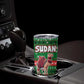 Sudan Christmas Tumbler Cup Green Red Xmas Camel Snowflake and Coat of Arms - African Pride