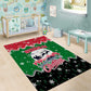 Sudan Christmas Area Rug Red Green Black Xmas Santa Sleigh and Map - African Pride