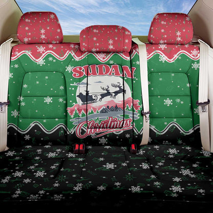 Sudan Christmas Back Car Seat Cover Red Green Black Xmas Santa Sleigh and Map - African Pride