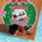 Sudan Christmas Beach Blanket Red Green Black Xmas Santa Sleigh and Map - African Pride