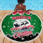 Sudan Christmas Beach Blanket Red Green Black Xmas Santa Sleigh and Map - African Pride