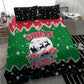 Sudan Christmas Bedding Set Red Green Black Xmas Santa Sleigh and Map - African Pride