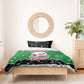 Sudan Christmas Bedding Set Red Green Black Xmas Santa Sleigh and Map - African Pride