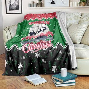 Sudan Christmas Blanket Red Green Black Xmas Santa Sleigh and Map - African Pride