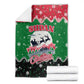 Sudan Christmas Blanket Red Green Black Xmas Santa Sleigh and Map - African Pride