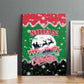 Sudan Christmas Canvas Wall Art Red Green Black Xmas Santa Sleigh and Map - African Pride