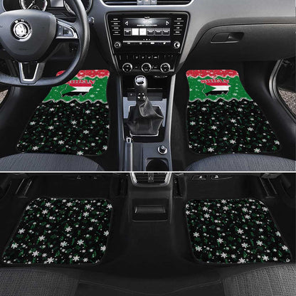 Sudan Christmas Car Mats Red Green Black Xmas Santa Sleigh and Map - African Pride