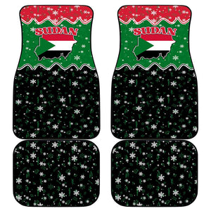 Sudan Christmas Car Mats Red Green Black Xmas Santa Sleigh and Map - African Pride