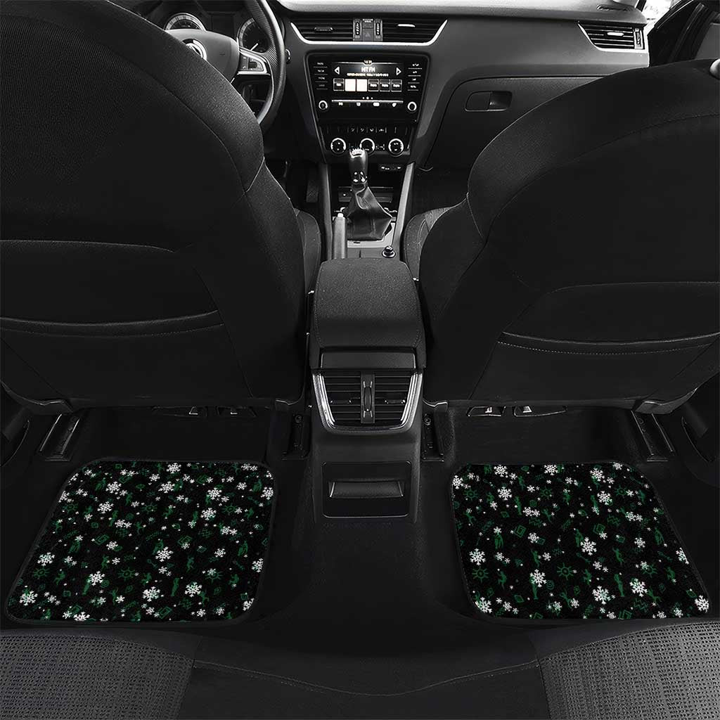 Sudan Christmas Car Mats Red Green Black Xmas Santa Sleigh and Map - African Pride