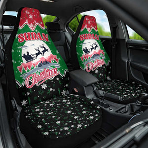 Sudan Christmas Car Seat Cover Red Green Black Xmas Santa Sleigh and Map - African Pride