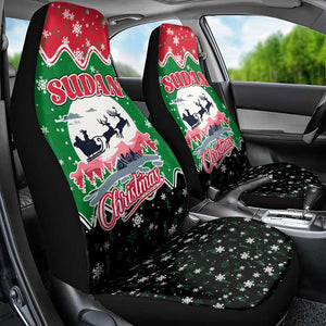Sudan Christmas Car Seat Cover Red Green Black Xmas Santa Sleigh and Map - African Pride