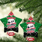 Sudan Christmas Ceramic Ornament Red Green Black Xmas Santa Sleigh and Map - African Pride