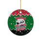Sudan Christmas Ceramic Ornament Red Green Black Xmas Santa Sleigh and Map - African Pride