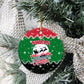 Sudan Christmas Ceramic Ornament Red Green Black Xmas Santa Sleigh and Map - African Pride