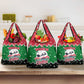 Sudan Christmas Grocery Bag Red Green Black Xmas Santa Sleigh and Map - African Pride