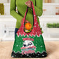 Sudan Christmas Grocery Bag Red Green Black Xmas Santa Sleigh and Map - African Pride