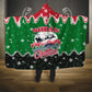 Sudan Christmas Hooded Blanket Red Green Black Xmas Santa Sleigh and Map - African Pride