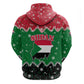 Sudan Christmas Hoodie Red Green Black Xmas Santa Sleigh and Map - African Pride