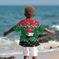 Sudan Christmas Kid Hawaiian Shirt Red Green Black Xmas Santa Sleigh and Map - African Pride