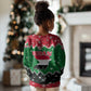 Sudan Christmas Kid Ugly Christmas Sweater Red Green Black Xmas Santa Sleigh and Map - African Pride