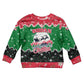 Sudan Christmas Kid Ugly Christmas Sweater Red Green Black Xmas Santa Sleigh and Map - African Pride