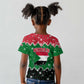Sudan Christmas Kid T shirt Red Green Black Xmas Santa Sleigh and Map - African Pride