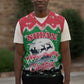 Sudan Christmas Knitted V-Neck Vest Red Green Black Xmas Santa Sleigh and Map - African Pride