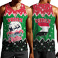 Sudan Christmas Men Tank Top Red Green Black Xmas Santa Sleigh and Map - African Pride