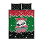 Sudan Christmas Quilt Bed Set Red Green Black Xmas Santa Sleigh and Map - African Pride