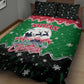 Sudan Christmas Quilt Bed Set Red Green Black Xmas Santa Sleigh and Map - African Pride