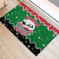 Sudan Christmas Rubber Doormat Red Green Black Xmas Santa Sleigh and Map - African Pride