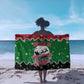 Sudan Christmas Sarong Red Green Black Xmas Santa Sleigh and Map - African Pride