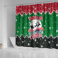 Sudan Christmas Shower Curtain Red Green Black Xmas Santa Sleigh and Map - African Pride