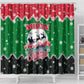 Sudan Christmas Shower Curtain Red Green Black Xmas Santa Sleigh and Map - African Pride