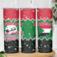 Sudan Christmas Skinny Tumbler Red Green Black Xmas Santa Sleigh and Map - African Pride