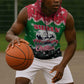 Sudan Christmas Sleeveless Hoodie Red Green Black Xmas Santa Sleigh and Map - African Pride