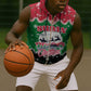Sudan Christmas Sleeveless Zip Hoodie Red Green Black Xmas Santa Sleigh and Map - African Pride