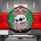 Sudan Christmas Spare Tire Cover Red Green Black Xmas Santa Sleigh and Map - African Pride