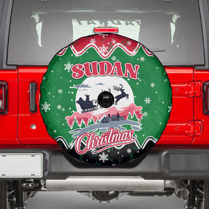 Sudan Christmas Spare Tire Cover Red Green Black Xmas Santa Sleigh and Map - African Pride