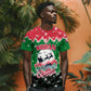 Sudan Christmas T shirt Red Green Black Xmas Santa Sleigh and Map - African Pride