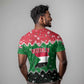 Sudan Christmas T shirt Red Green Black Xmas Santa Sleigh and Map - African Pride