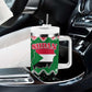 Sudan Christmas Tumbler With Handle Red Green Black Xmas Santa Sleigh and Map - African Pride