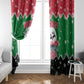 Sudan Christmas Window Curtain Red Green Black Xmas Santa Sleigh and Map - African Pride
