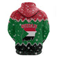 Sudan Christmas Zip Hoodie Red Green Black Xmas Santa Sleigh and Map - African Pride