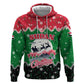 Sudan Christmas Zip Hoodie Red Green Black Xmas Santa Sleigh and Map - African Pride